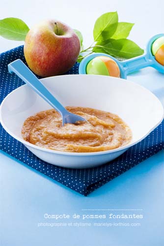 recettes pour bébé, compote pomme pour bébé