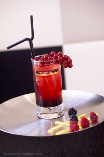 Héritier Guyot cocktail cassis bitter lemon