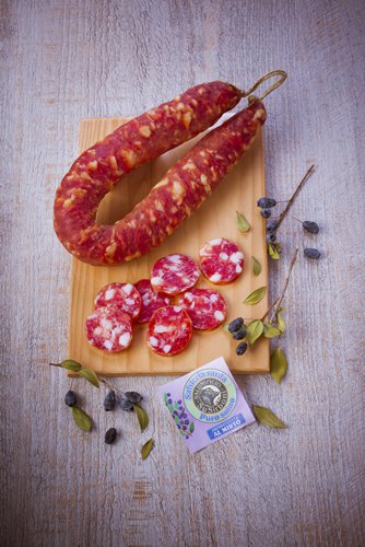 saveurs de sardaigne, saucisson aux myrtilles