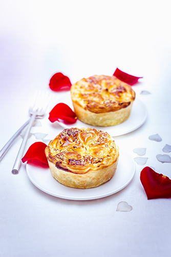 recette festive tourtes individuelles saumon épinards et graines de sésame companion moulinex valentine’s day recipes