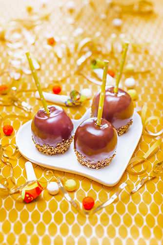 carnaval recettes pommes d'amour au chocolat carnival recipes