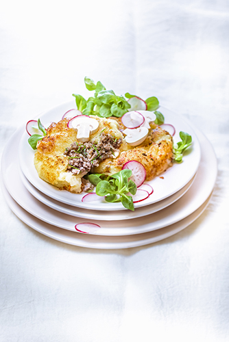 Galettes de pomme de terre aux champignons-photographie-culinaire