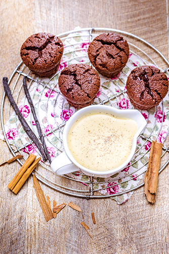 muffins-chocolat-creme-anglaise