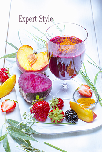 smoothie-peche-bettrerave-fraise-mures-safran-multivitamines-offre-recettes-photos-all-in-one